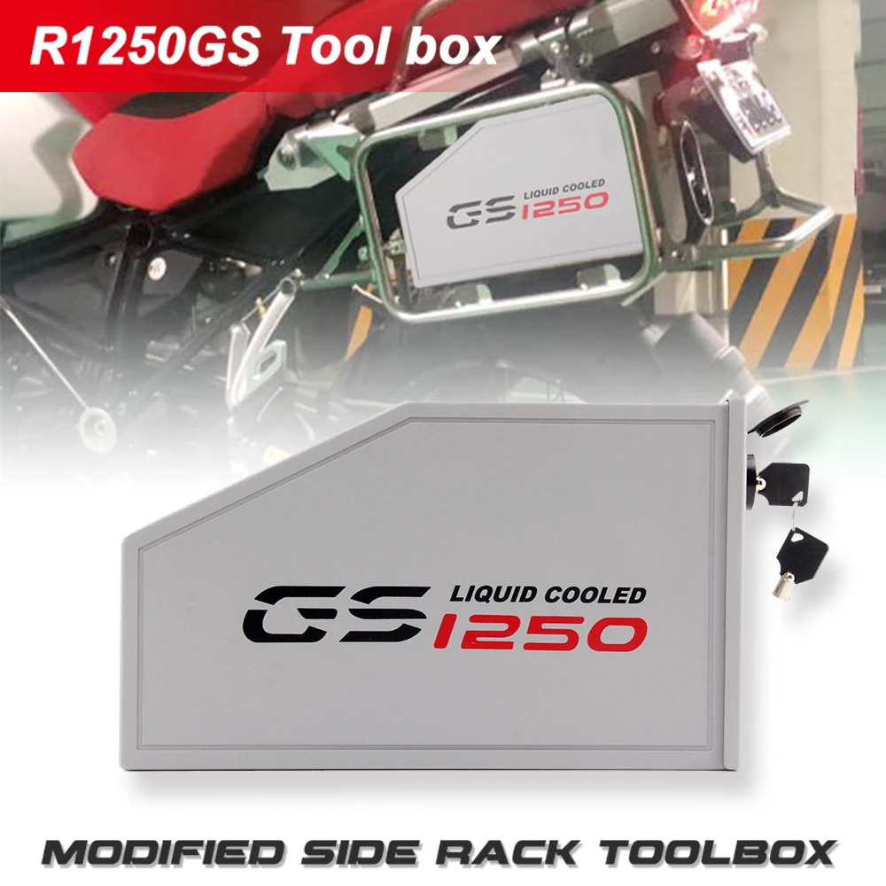 For BMW R1200GS ADV LC R1200/Adventure R 1200 GS 2013- Decorative Aluminum Box Toolbox 5 Liters Tool Box Left Side Bracket