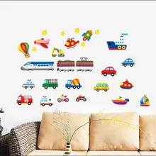 [Напрямую от производителя] Детская комната экологически чистые декоративные наклейки мультфильм инженерные Veh