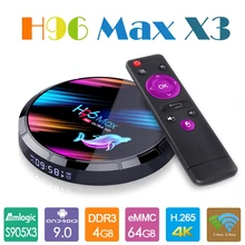H96 MAX x3 8K HD 1080P Android tv Box S905X3 Android 9,0 смарт-приставка RK3318 четырехъядерный медиаплеер Поддержка 3D HDMI IP tv
