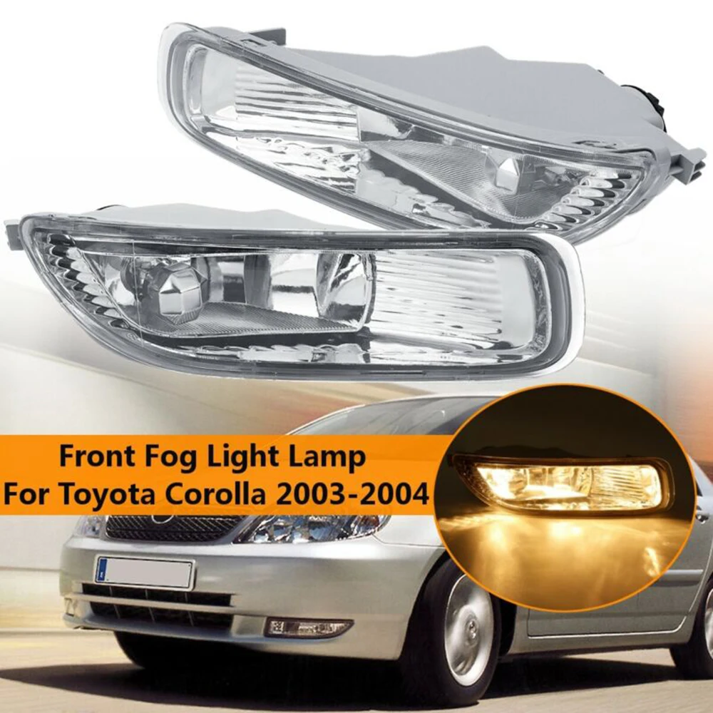 

2pcs car Clear Lens Bumper Fog Light Lamps Bulbs For Toyota Corolla 2003 2004 car Fog Light lamp 81210-2060 81200-02060