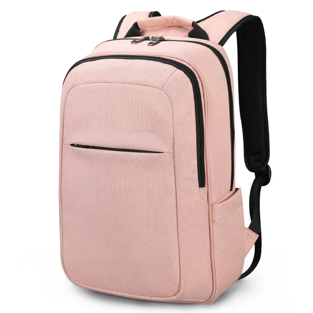 Tigernu Anti Theft ноутбук рюкзак водостойкий bagpack против загрязнений для мужчин школьный для женщин - Цвет: Pink B