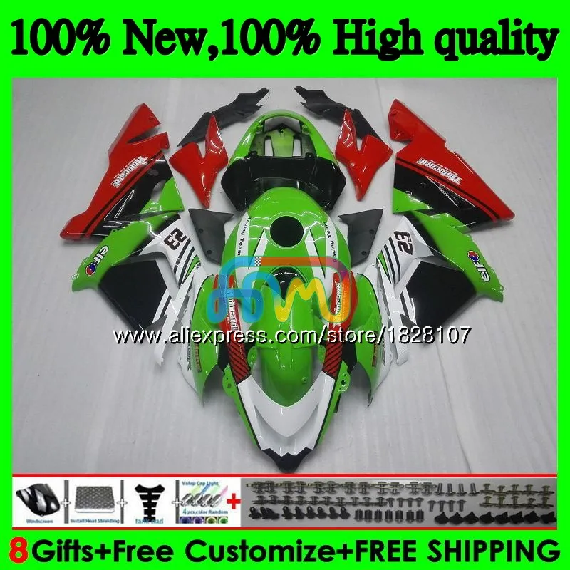 Корпус для KAWASAKI красный зеленый ZX 1000 CC ZX 10 сотрудников отдела исследований ZX-10R 04 05 15BS. 20 ZX1000CC 1000CC ZX 10R ZX10R 04 05 2004 2005 обтекатель Набор исследовательский клиентский - Цвет: No. 1