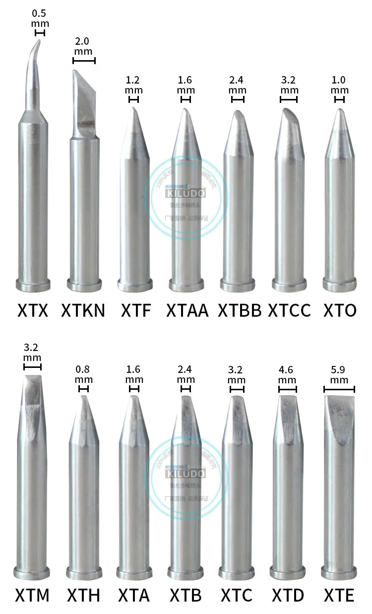 KILUDO 2pcs XT серия паяльник наконечник Бессвинцовая паяльная сварочная головка для weller WSD121 WXP 120/WP 120 Solderin