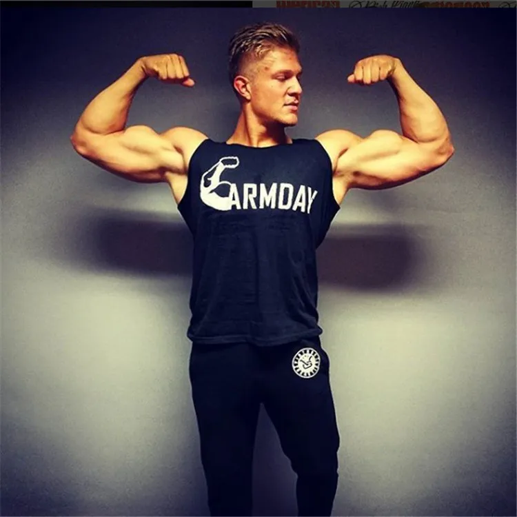 Muscle Brother летний без рукавов повседневный европейский и американский свободный вырез лодочкой с широкими плечами спортивный жилет для фитнеса мужской