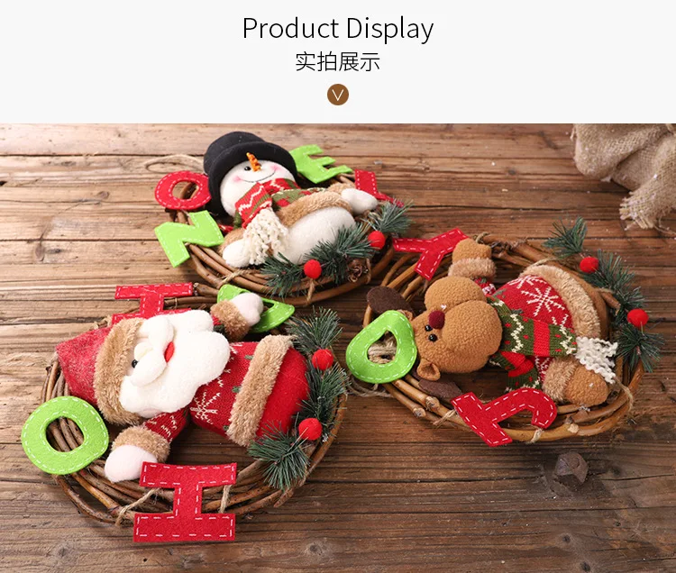 Рождественские украшения, кукла Санта-Клауса, снеговик, лось, украшения, подарочная игрушка, елочные украшения для дома