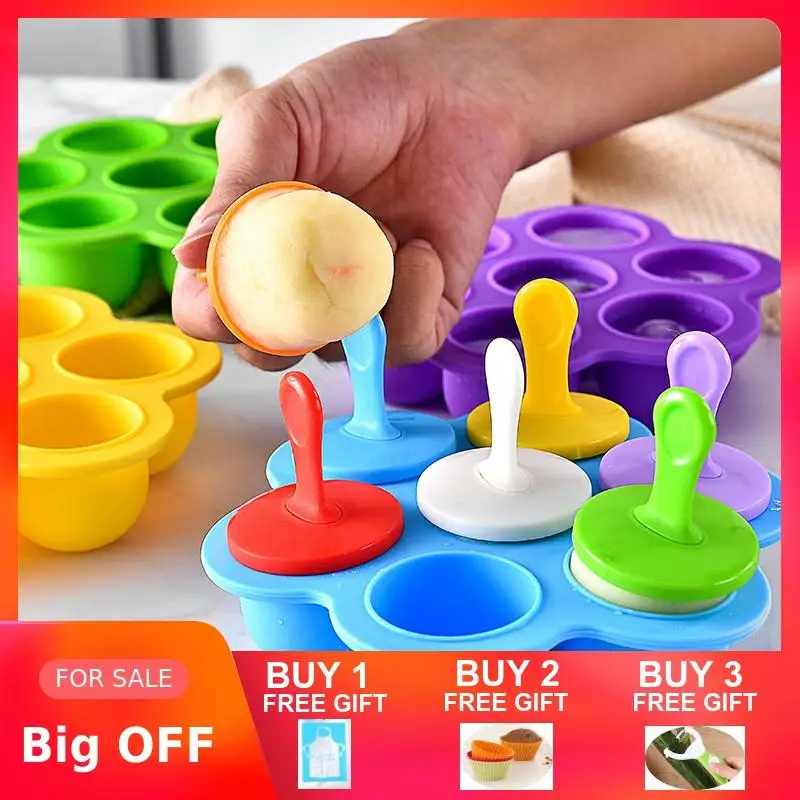 Прибор для приготовления мороженого 7 Отверстия Силиконовые вспомогательный Еда