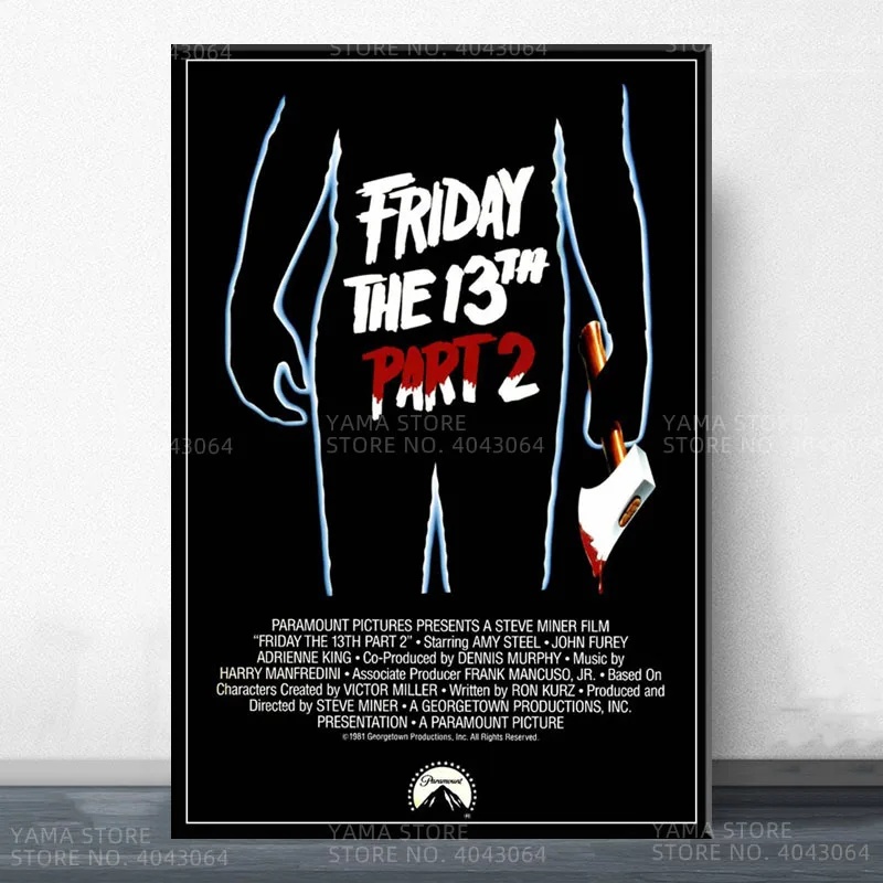 Painting & Calligraphy luxury J131 Friday the 13th Jason Voorhees Classic Horror Movie Wall Art Canvas Painting Poster For Home Decor calligraphy and painting