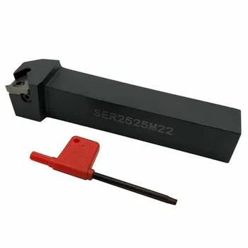 

SER2525M22 Lathe Turning Tool Insert Holder Threading + L-Wrench Metalworking