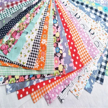 

50Pcs Assorted DIY Sewing Patchwork Cotton Cloth Bundle Quilt Quilting Fabric Arts,Crafts & Sewing To Make Summer Shirt Dress
