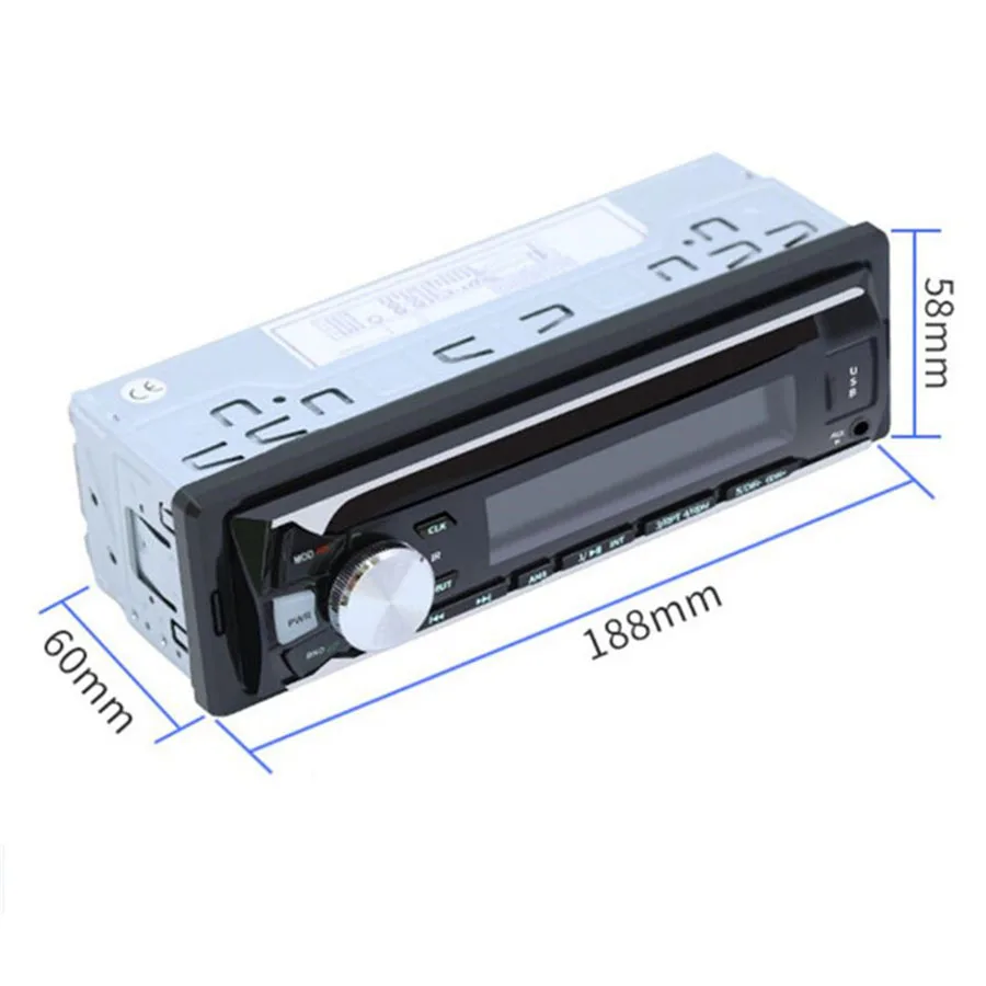 1din Автомобильный MP3-плеер Aux Bluetooth Стерео Радио мультимедийный плеер Поддержка FM/MP3/WMA/USB/sd-карта