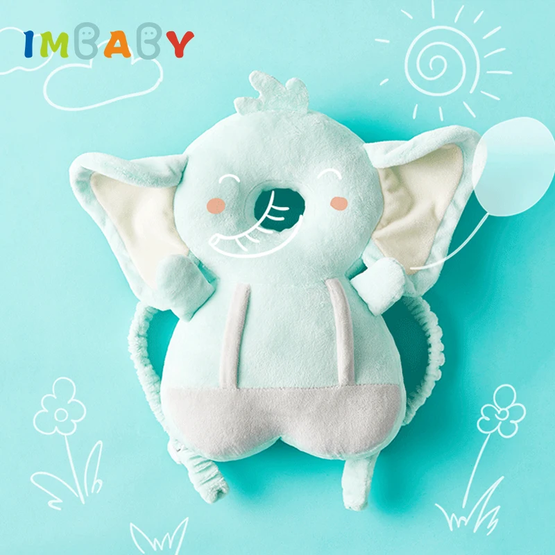 IMBABY 2020 New Head Protection Pillow for Baby Children Safe Cushion Soft PP Cotton Cute Cartoon NeckHead Anti-fall | Мать и ребенок