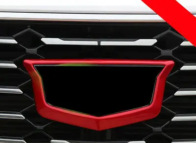 Красные аксессуары Передняя решетка гриля Логотип Эмблема Крышка отделка для