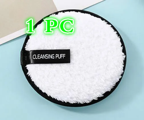1 pc white 12 шт. многоразовые хлопковые подушечки для снятия макияжа моющиеся круглые бамбуковые подушечки для макияжа тканевые подушечки для ухода за кожей инструмент для очистки кожи - Цвет: 1 pc white