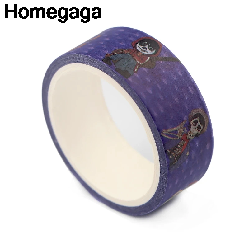 Homegaga Pixar Miguel Skull самоклеющаяся декоративная лента канцелярские наклейки Скрапбукинг крафт бумага пастеры DIY маскирующий рассекреченный D2346