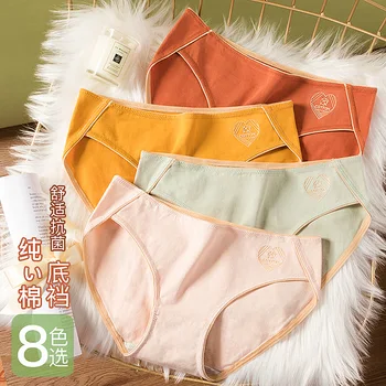 

High Quality Cotton Panty Women Panties Comfort Underwear Briefs For Women Sexy Low-Rise Panty Intimates 8 Colour Underpants