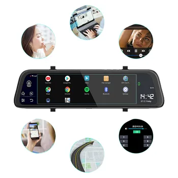 

4G Car DVR Camera GPS Android 8.1 Car RearView Mirror Camera Smart Dash Cam DUAL CAMERAS 1080P 11.66 Inch WiFi