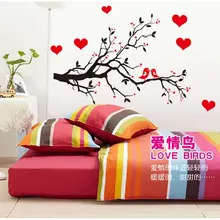 [Ay7179] стиль романтические Lovebirds настенные стикеры s креативная гостиная спальня прикроватная декоративная наклейка