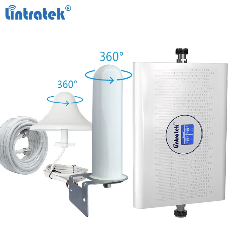 Lintratek репитер GSM 2G 3G усилитель 4G сотовой связи 900 1800 2100МГц бустер gsm сигнала
