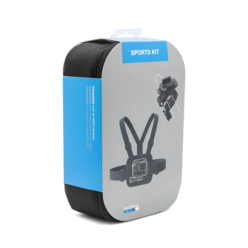 Original GoPro Sports Kit AKTAC-001- Chesty(Performance Chest Mount)+ Compact Case+ Handlebar / Seatpost / Pole Mount