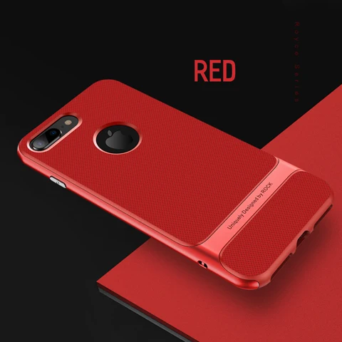 Red Case Для iPhone 8 чехол для телефона, ROCK Royce серии защитный чехол для iPhone 8 Plus защитный чехол на заднюю панель - Цвет: Red Case