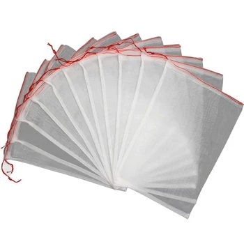 

50 Pcs Mesh Fruit Protection Bags, Large Barrier Mesh Bags, Can Protect Watermelon, Cantaloupe, Mango and Apricot Trees