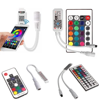 

DC 12V Bluetooth Wireless WiFi Mini RGB Controller Music IR RF LED Lights Strip Remote Controller For RGB LED Strips 5050 2835