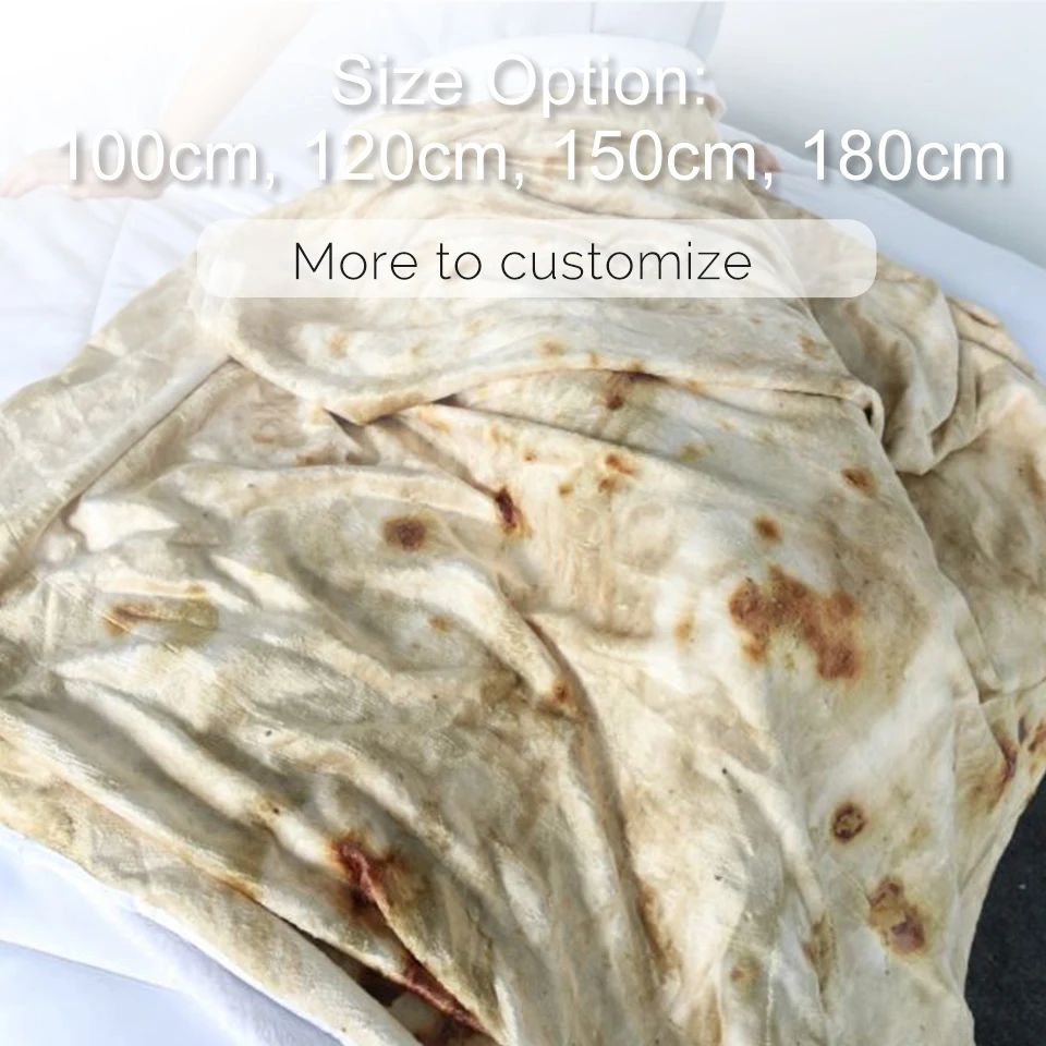 BeddingOutlet Burrito Tortilla Blanket Egg Pita Soft Blanket for