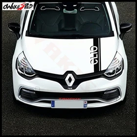 Для Renault Clio, спортивные полоски, наклейки для боковой двери автомобиля, для юбки, авто, для тела, Декор, наклейка, водонепроницаемый, гоночный стиль, индивидуальные наклейки