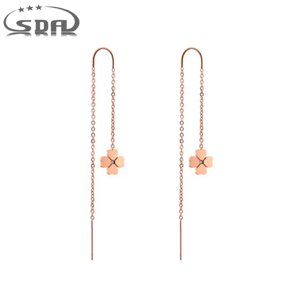 SDA Naturel Diamond Drop Earring for Girl Korean Jewelry Style