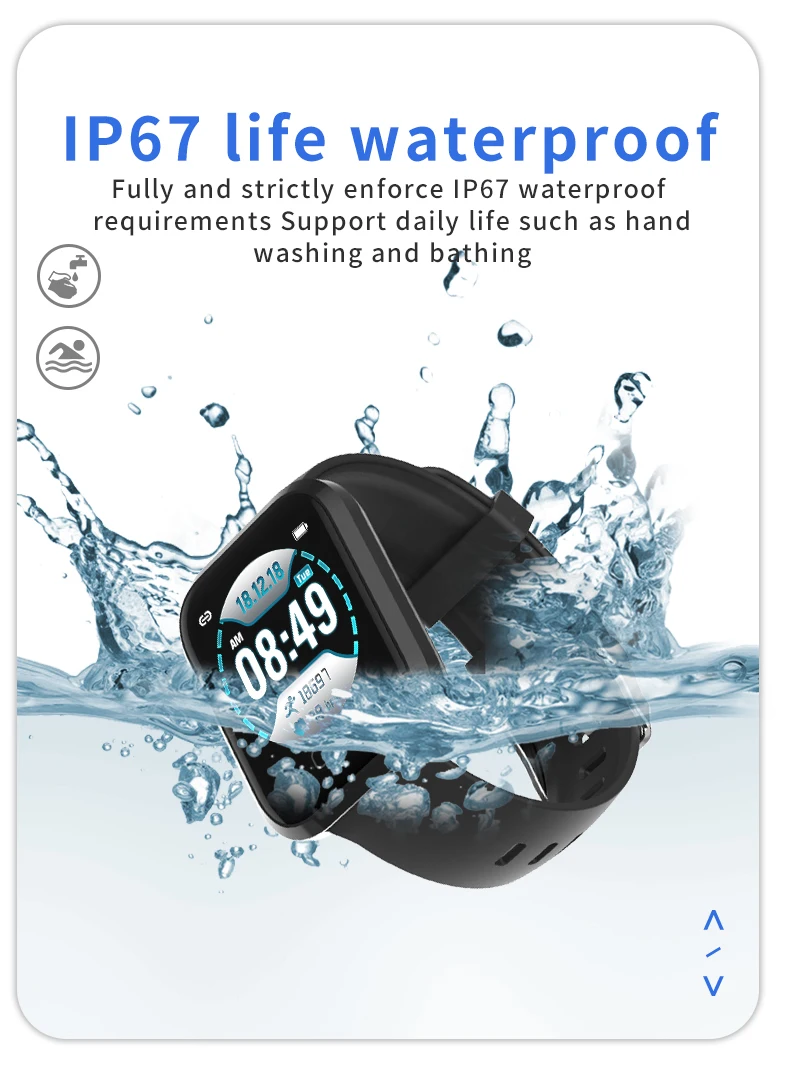 YH3 Смарт-часы Bluetooth Смарт-браслет пульсометр фитнес-монитор кровяное давление IP67 водонепроницаемый браслет для Andriod, IOS