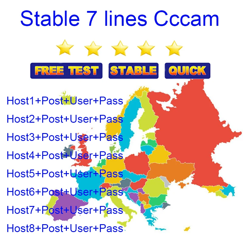 

Europe Cccam Server Spain Portugal Poland Germany Cccam Cline Oscam cline For 2 Year Europe Cccam cline For Satellite Receiver