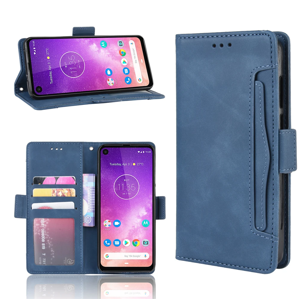 Для Motorola One Vision P50 Moto E6 чехол-кошелек из искусственной кожи мультикард слот для
