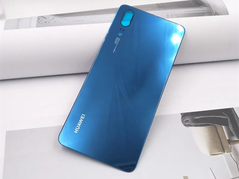 Розовый Для HUAWEI P20 дверь задняя Корпус крышка чехол Стекло задняя Батарея крышка чехол Замена для HUAWEI P20 - Цвет: Розовый