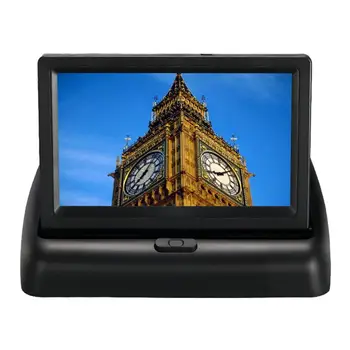 

4.3 Inch Foldable Car Rear View Monitor Reversing Lcd Tft Display With Night Backup Rearview Camera For Vehicle