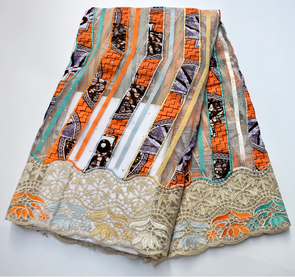 

French Net Lace Fabric 2019 Latest African Lace Fabric With Embroidery Mesh Tulle Lace Fabric High quality Nigerian Lace