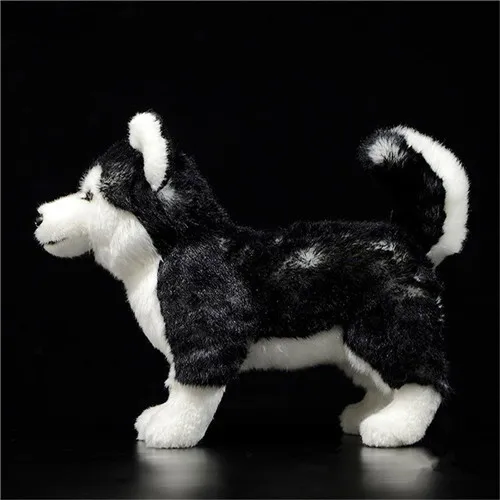 Fancytrader 11'' Fluffy Realistic Simulation Alaskan Malamute Dog Toy Doll Home Decoration Doll for Kids Photograph Prop 28x25cm (5)