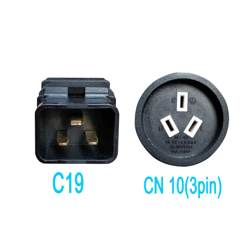 0,3 м PDU UPS источник питания удлинитель 3Pin Австралия AU/CU 10А гнездо для IEC C19 штекер адаптер питания кабель