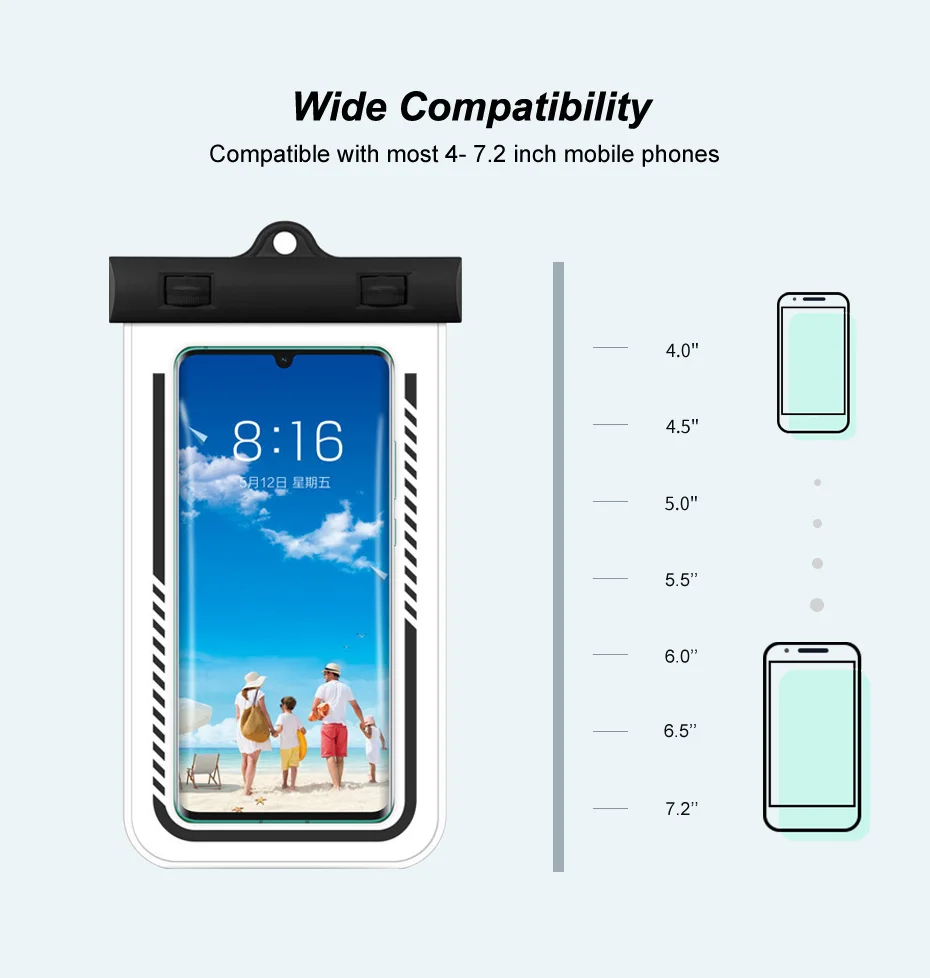 7," большой водонепроницаемый чехол для телефона сумка для iPhone 8 7 6 S X XS чехол для телефона для huawei samsung Galaxy водонепроницаемый телефонный чехол