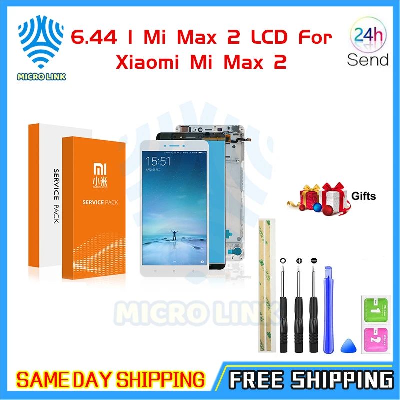 6 44 &quotОригинальный ЖК-дисплей Mi Max 2 для Xiaomi дисплей с рамкой сенсорный экран