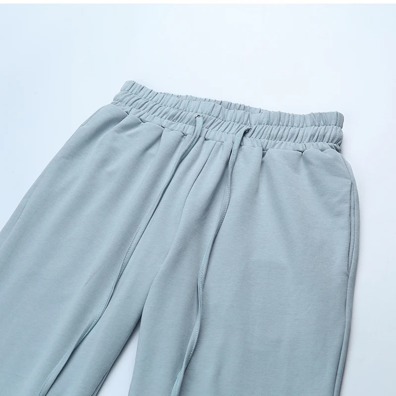 InstaHot повседневные штаны с эластичной резинкой на талии и завязками, свободные женские штаны-шаровары, винтажные мягкие штаны для бега