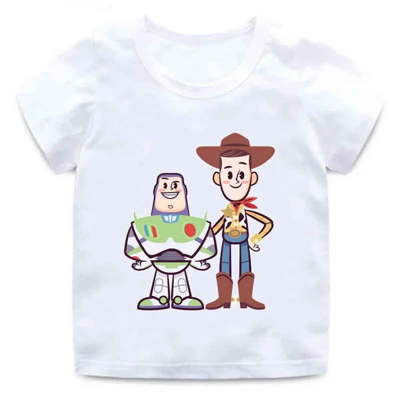 Новинка года, Детская футболка с надписью «Toy Story 4» хлопковая детская футболка Базз Лайтер/Вуди, летняя одежда BAL031
