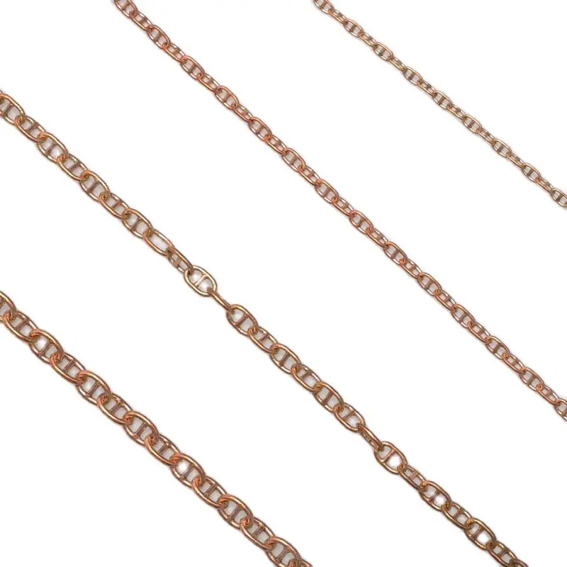 1PCS Length 900mm/1200mm Copper Railing Chain Marine Use Anchor 60-200 Ratio Simulated Cable Link Spare Parts for RC Boat Model