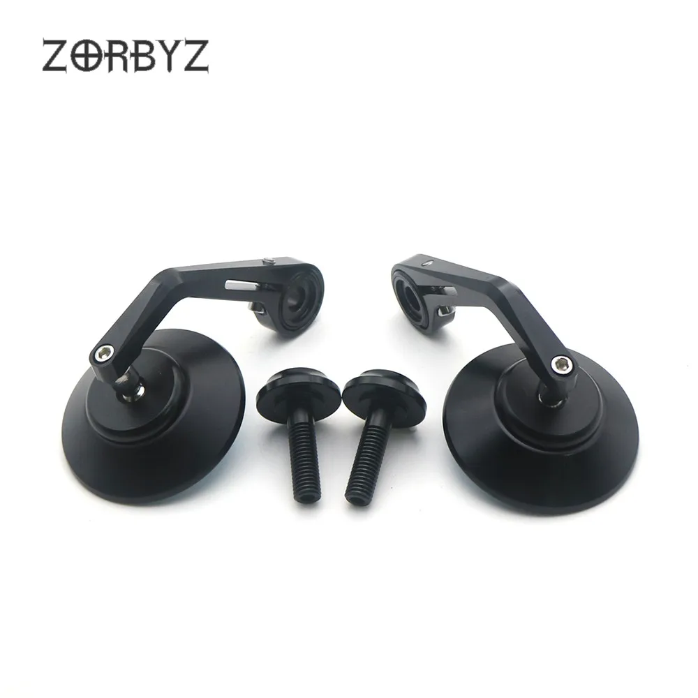 ZORBYZ мотоциклетное 1 пара черное ЧПУ круглое боковое зеркало на руль 12 мм болтовое