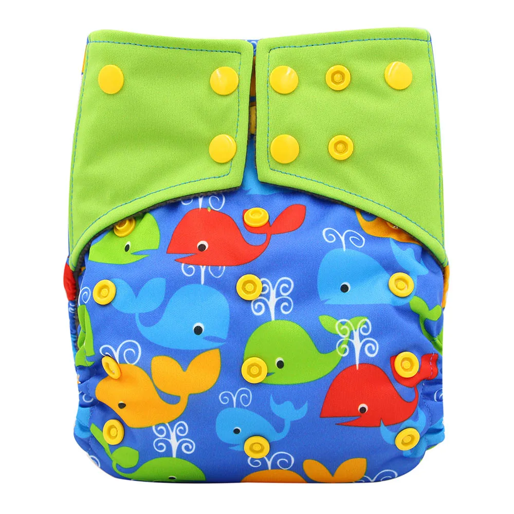 Ohbabyka двойные вставки моющиеся подгузники с карманами чехол тренировочные брюки Couche Lavable Одежда для маленьких девочек современные многоразовые подгузники - Цвет: K113