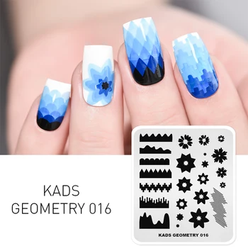 

KADS Nail Art Stamp Template Geometry 016 Nail Stamping Plates Little Flower OverPrint level Image Manicure Stamp Stencil Tool