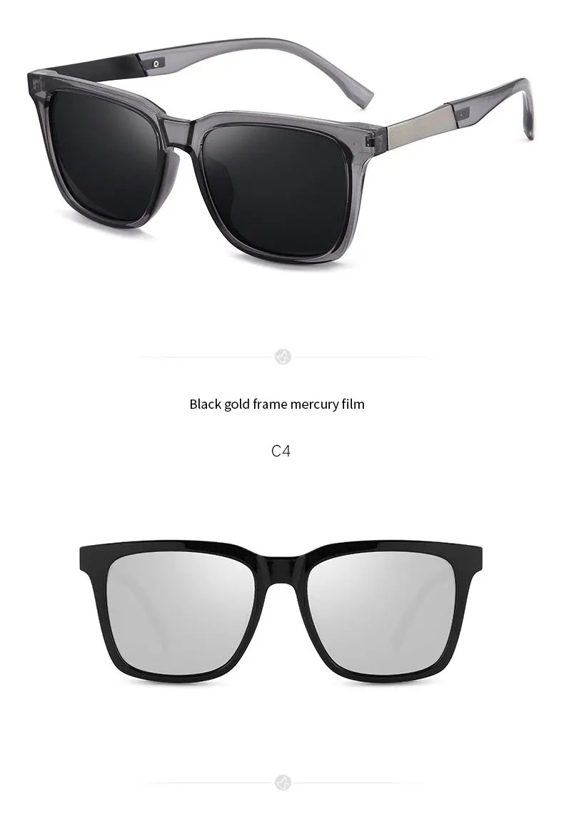 2020 Mens New Fashion Tide Sunglasses Polarized Driving Glasses Square UV400 Protection Eye Cycling Travelling