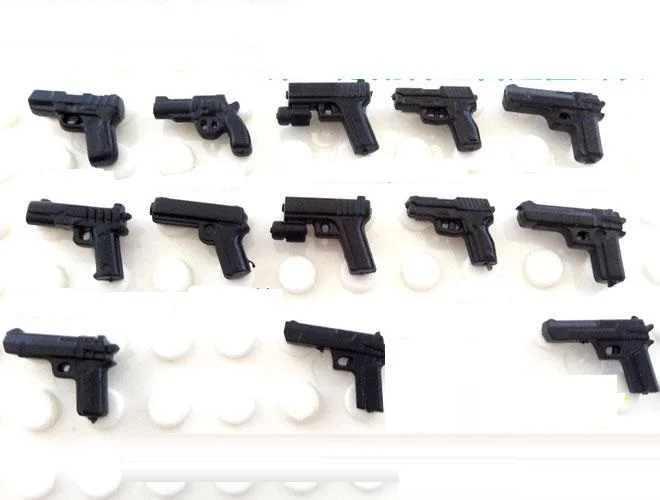 13pcs/lots Pistol guns army city swat police model kits Bricks original figures military Blocks mini Toys for Children | Игрушки и хобби