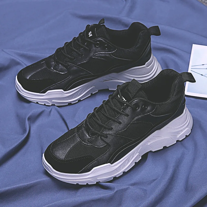 

2019 New Style Spring Summer Men Shoes Korean-style Versatile Punched Sheet Surface Men Sports Casual Running Daddy Trendy Shoes