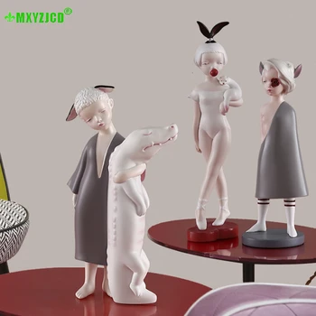 

Girls Eat Sugar Resin Ornaments Painted Crocodile Sculpture Crafts Lovers Gifts Desktop Ornaments Home Decorations Accessories