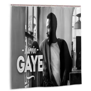 

Marvin Gaye Shower Curtain with Hooks bathroom Waterproof Polyester Fabric